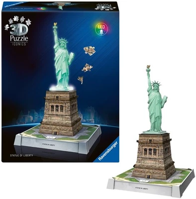 Ravensburger, Iconics, STATUE OF LIBERTY, 3D puzzle, LED, 128 pieces - Image 1 of 4