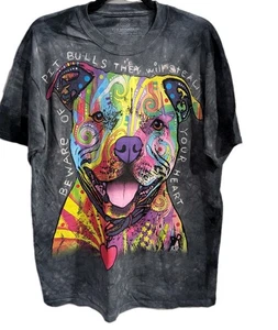 NWOT The Mountain Dean Russo Kaleidoscope Pitbull Short Sleeve T Shirt Large - Picture 1 of 11