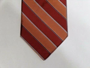 Nautica Copper And Blue Striped 100% Silk Tie - Picture 1 of 3