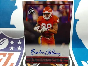 🏈2021 Leaf Memories Gold Rookies Red Auto Braden Galloway RC #GLR-BG1 - Picture 1 of 5