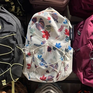 NWT The North Face Jester Backpack Schoolbags Women's White Flowers TNF New - Picture 1 of 6