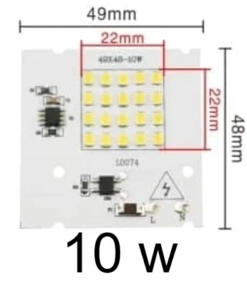 Piastra a led con driver 220V integrato 10W/20W/30W/50W/100W ricambio faro a led - Immagine 1 di 2