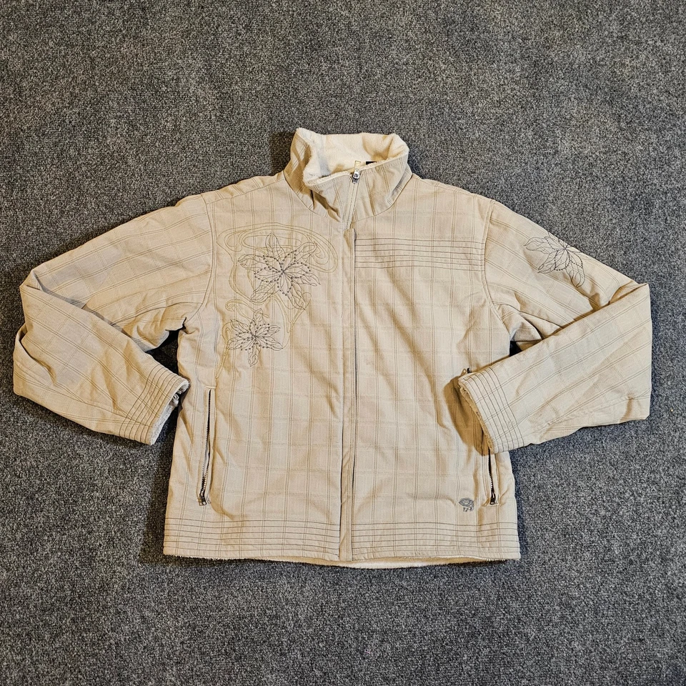 Chaqueta Mountain Hardwear Mujer Mediana Beige Floral Bordado Esquí Invierno Informal Foto 1 de 4