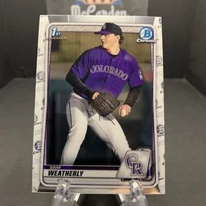 2020 Bowman Draft Chrome Sam Weatherly #BD-109 Colorado Rockies - Picture 1 of 2