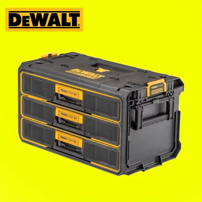DeWalt DWST08330-1 TOUGHSYSTEM 2.0 Drawer Tool Box Organiser 3 x Shallow Drawers - Image 1 of 4