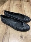 Womens black Gucci rubber flats 40 worn once