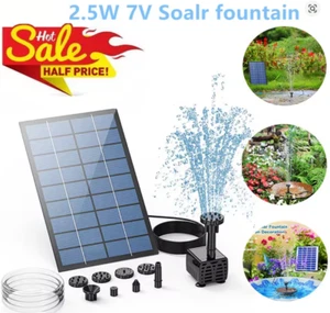 2.5W Solar Fountain Pump,With 6Nozzles and 4Ft Water Pipe,Solar Powered Pump - Picture 1 of 10