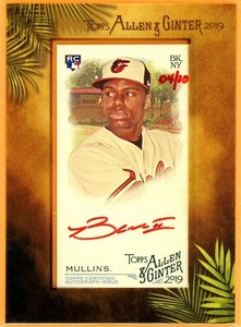 CEDRIC MULLINS 2019 TOPPS ALLEN & GINTER FRAMED MINI RED INK AUTO RC SSP #04/10