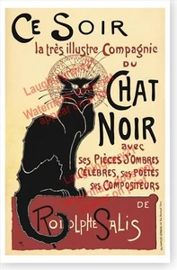 Black Cat Ce Soir La Chat Noir French Caberet Theophile Steinlen Poster - Picture 1 of 1