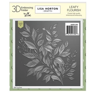 Lisa Horton Crafts Embossing Folder 6"X6"-Leafy Flourish (Pack of 1) - Picture 1 of 1
