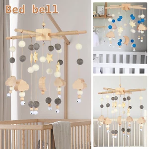 Baby Crib Mobile for 0 to 12 Months Baby Wooden Wind Chime Bed Bell Felt qiiuB - Picture 1 of 18