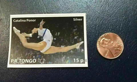 Catalina Ponor Romania Gymnastics Olympic P.R. Tongo Non Perforated Stamp Cover