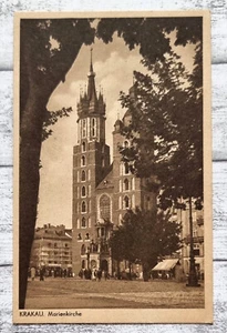 AK Krakau Marienkirche Polen Sehenswürdigkeit Architektur Postkarte Deko Vintage - Picture 1 of 2
