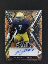 2023 Leaf Exotic ISAIAH FOSKEY Auto XRC BA-IF1 Snake 6/13 SAINTS NOTRE DAME