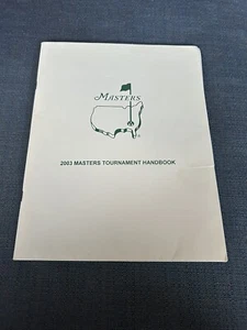 Golf Masters Turnierhandbuch 2003. Year After Tiger Win. Tolle Lesung Selten - Bild 1 von 9