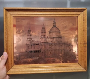 Acquaforte in rame Cattedrale di San Paolo Incisionetore Originale da Appendere a Parete Inghilterra - Foto 1 di 13