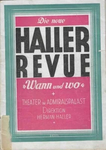 Berlin 1927 Programm Admiralspalast Haller-Revue „Wann und Wo“ - Bild 1 von 10