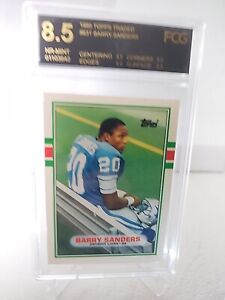 1989 Topps Traded Barry Sanders Rc FCG Graded 8.5