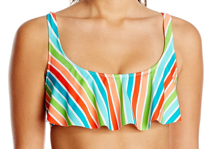 Top corto de bikini de laboratorio junior para mujer Rainbow Perfection con lazo trasero talla mediana Foto 1 de 2