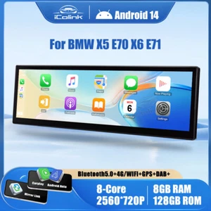 14,9-Zoll Autoradio Car Play Android 14 8Kern 128GB 4G für BMW X5 E70 X6 E71 CIC - Bild 1 von 21