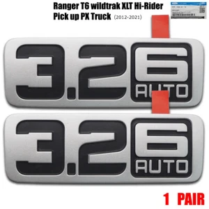 3.2 6Auto Silver Emblem Logo Side Door Fits Ford Ranger T6 XLT WT 2012 - 2021 - Imagen 1 de 8