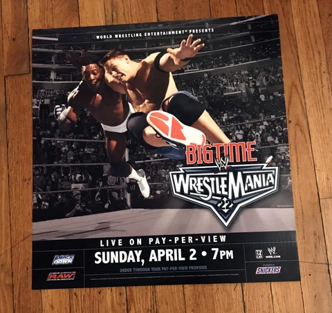 WWE WRESTLING JOHN CENA WRESTLEMANIA 22 SUBWAY POSTER 21X21 INCHES Cover