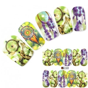 Tattoo Nail atrapasueños plumas pegatinas uñas pegatinas uñas pie Water Decal - Imagen 1 de 2