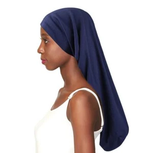 Sleeping Cap for Long Curly Hair Silk Satin Lining Large - Picture 1 of 6