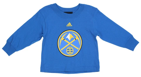 Adidas NBA Toddlers Denver Nuggets Long Sleeve Team Logo Tee Shirt Cover