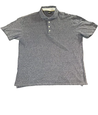 Camisa Polo Robert Talbott Para Hombre XXL Gris Lino Mezcla Algodón Botón Defecto Menor Foto 1 de 4