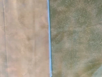 COTTON Fabric #3 Pale Greens 2 Prints - Image 1 of 3