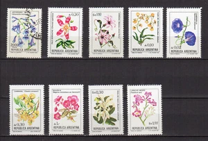 Argentine fleurs 9 timbres /TE4889 - Imagen 1 de 1