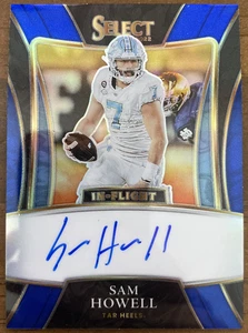Sam Howell 2022 Panini Chronicles Select In-Flight RC On CardAuto Blue Prism /15 - Picture 1 of 7