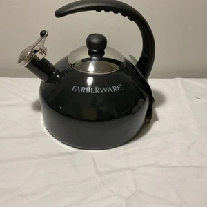 HERVIDOR DE TÉ DE PORCELANA ESMALTADA DE 2,75 CUARTOS DE GALÓN gris oscuro - Imagen 1 de 4