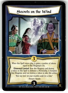 Legend of the Five Rings  Four WindsA Perfect Cut Card - Secrets on the Wind - Picture 1 of 4