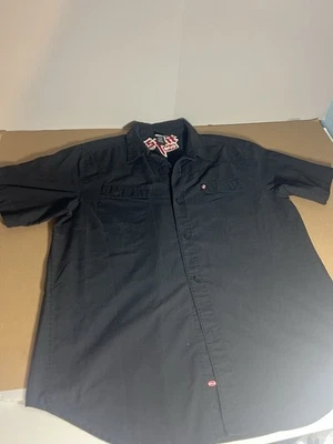 Camisa de patinaje dividida vintage Y2K para hombre XL negra grunge  Foto 1 de 4