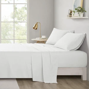 Microfiber Bed Sheet Set with Side Pocket, Wrinkle Resistant, Soft Feel, Elas... - Picture 1 of 8