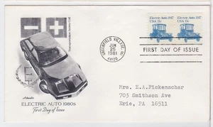 TurtlesTradingPost- Electric Auto Transportation 1981 #1906 FDC Artmaster Cachet - Picture 1 of 1
