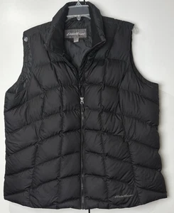Eddie Bauer Daunen Puffer Weste Damen 2XL schwarz Full Zip Outdoor Winter Schnee - Bild 1 von 5