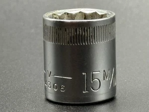 Vintage USA Craftsman 15mm Socket 3/8" Drive Inv G Series 12pt 44306 - Bild 1 von 3