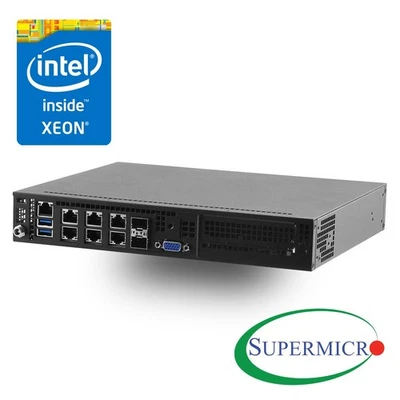 Supermicro SuperServer E300-8D 1U Mini PC Server - 1 x Intel Xeon D-1518 - Image 1 of 4