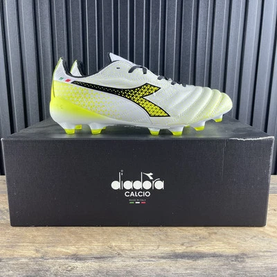 Botines de fútbol Diadora Brasil Elite GR talla 10,5 para hombre blancos negros Foto 1 de 4