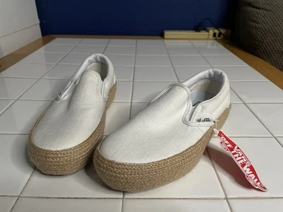 Vans Platform Espadrille Ultra Cush Slip-on Shoe White Unisex US Men 3.5 Women 5 - Image 1 of 4