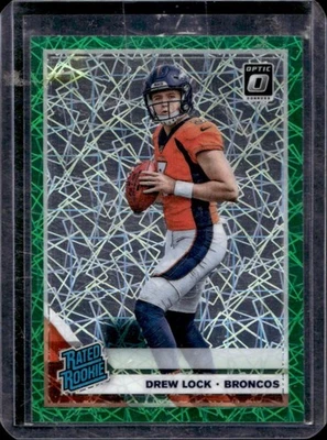 2019 Donruss Optic Drew Lock Green Velocity Rookie RC #153 Broncos - Image 1 of 2