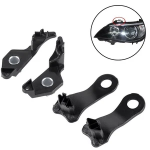 FOR 5 SERIES E60 E61 HEADLIGHT BRACKET 63126941478(Left) 2 Pairs Black - Picture 1 of 12