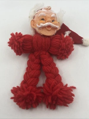 "Muñeco juguete decoración cuerpo hilo cabeza celuloide de Santa años 40 50 de colección 9""" Foto 1 de 4