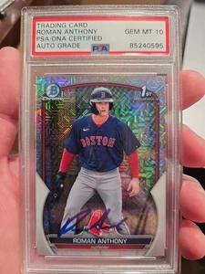 2023 Bowman Chrome Prospects Roman Anthony Autograph PSA 10 1st Bowman #BCP-71 - Picture 1 of 2