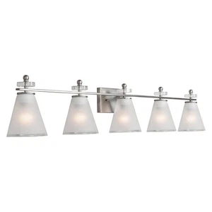Forte Lighting 5132-05-55 Signature Bathroom Vanity Light Brushed Nickel - Picture 1 of 4
