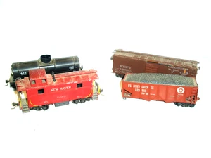 Vier alte HO Güterwagen, versch. Manu. Druckguss Dienstwagen, für Teile oder Reparatur. - Bild 1 von 9