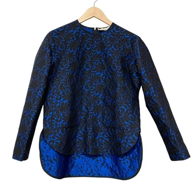 STELLA McCARTNEY Long Sleeve Jacquard Blouse Pullover Size 36 Blue Women USED - Image 1 of 4